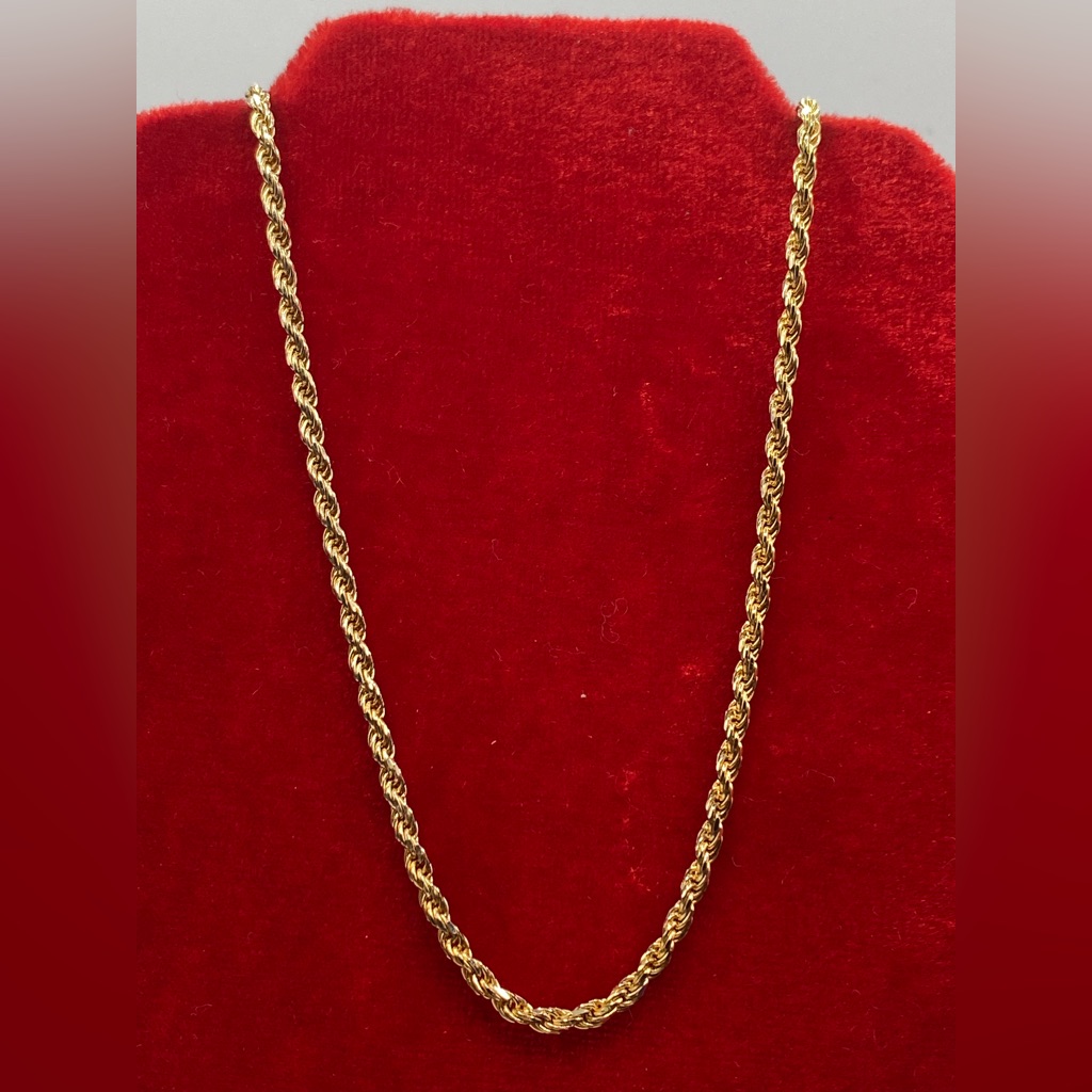 Sterling Silver Vermeil Rope Chain